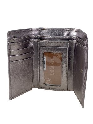 Женский кошелек с фермуаром из искусственной кожи, цвет серебро