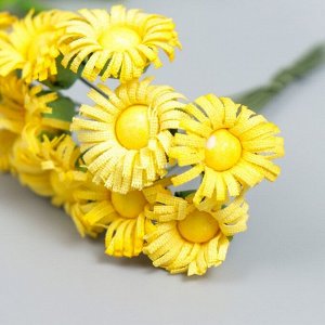 Цветы для декорирования "Ноготки" жёлтый 1 букет=10 цветов 7 см