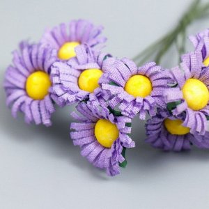 Цветы для декорирования "Ноготки" сиреневый 1 букет=10 цветов 7 см