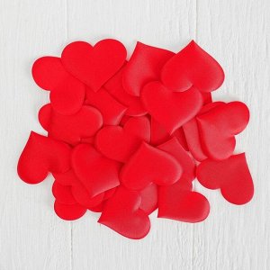 Сердечки декоративные, набор 25 шт., 5 см, цвет красный