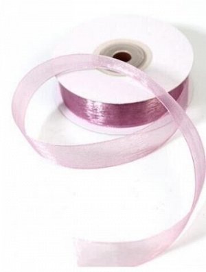 Лента шифоновая 1,8 см х 22 м цвет розовато-лиловый