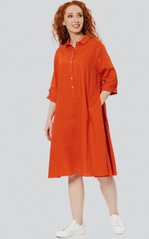 Платье "Улиа" оранжевый