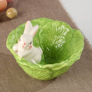 Салатник «Кролик в капусте», 25о мл, 15,5*14 см