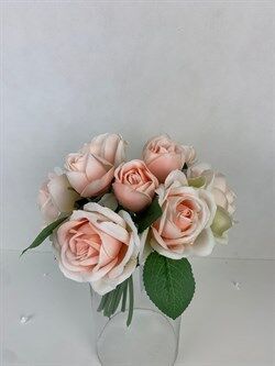 Цветы 103-115 Роза в букете розов 25см пластик