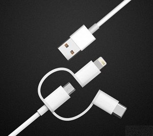 Кабель Xiaomi Sync & Charge 3 в 1 / Micro USB / Type-C / For Lightning