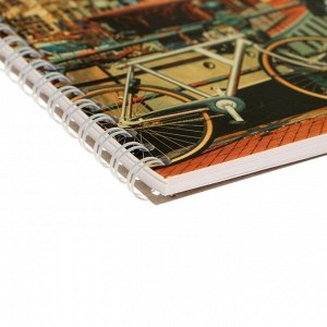 Альбом А4, 40 листов на гребне "Набережная", обложка мелованный картон, блёстки, блок 100 г/м?