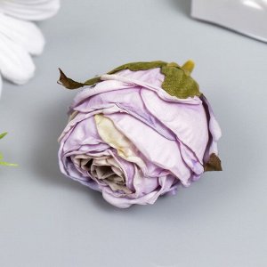 Бутон на ножке для декорирования "Пионовидная роза сиреневая" 4х5 см