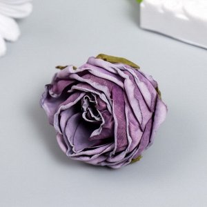 Бутон на ножке для декорирования "Пионовидная роза фиолетовая" 4х5 см