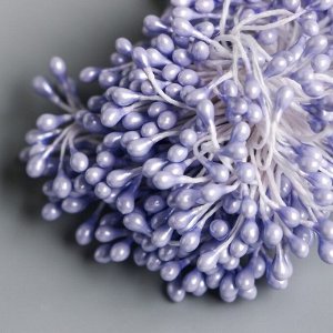 Тычинки для цветов "Капельки глянец фиолетовые" набор 300 шт длина 6 см