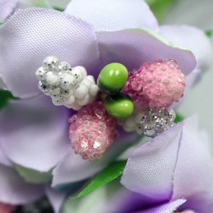 Цветы для декорирования "Ирис" фиолетовый 1 букет=6 цветов 9 см
