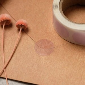 Torso Наклейка прозрачная круглая Цветная лента,МИКС , 2 х 2 см, 10 шт.