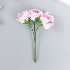 Цветы для декорирования "Роза Вестерленд" светло-розовый 1 букет=6 цветов 10 см