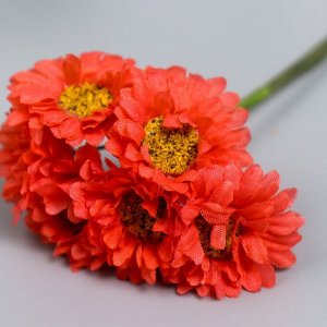 Цветы для декорирования "Хризантемы коралловые" 1 букет=6 цветов 10 см