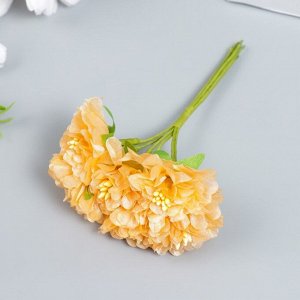 Цветы для декорирования "Пион садовый оранж" 1 букет=6 цветов 10 см