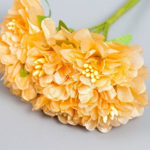 Цветы для декорирования "Пион садовый оранж" 1 букет=6 цветов 10 см