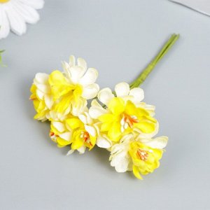 Цветы для декорирования "Азалия жёлтая" 1 букет=6 цветов 10 см