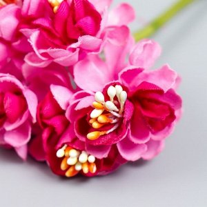 Цветы для декорирования "Азалия розовая 2 оттенка" 1 букет=6 цветов 10 см