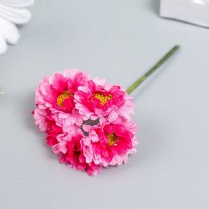 Цветы для декорирования "Хризантемы ярко-розовые" 1 букет=6 цветов 10 см