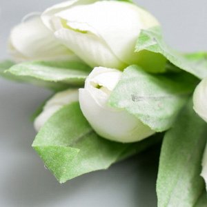 Цветы для декорирования "Заснеженные белые тюльпаны" 1 букет=6 цветов 14 см