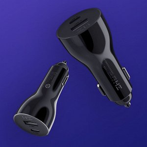 Автомобильное зарядное устройство Xiaomi ZMI AP721 Metal Car Charger 45W Dual Port USB/Type-C