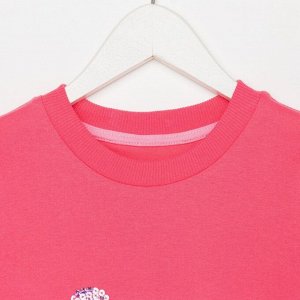 Лонгслив для девочки, цвет розовый, рост 116