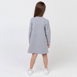 Платье для девочки, цвет серый, рост 104