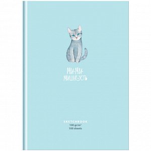 Скетчбук 100л. А5 7БЦ BG ""Милая кошечка"", матовая ламинация, выборочный лак, 100г/м2