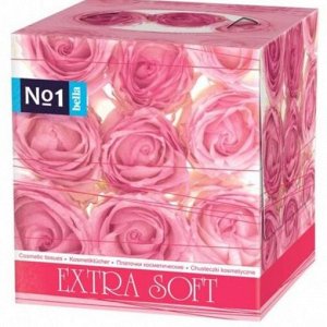 Салфетки косметические BELLA Extra Soft 80 шт Розовые розы