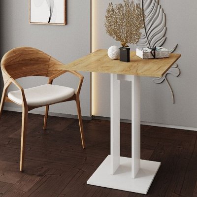 Уют и стиль на вашей кухне: столик и стул с вазой