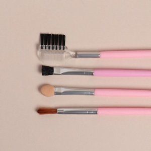Набор для макияжа, 6 предметов, цвет бежевый/розовый