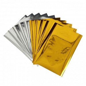 Набор бумаги А4, 10 листов, 2 цвета (5 штук золотой + 5 штук серебряной)