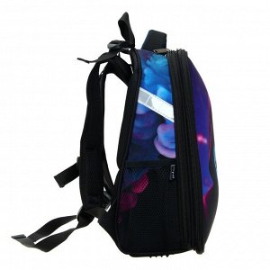 Рюкзак каркасный Probag «Маска» 38 х 30 х 16 см, эргономичная спинка, чёрный/синий