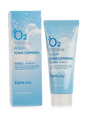 Farm Stay  O2 Premium Aqua Foam Cleansing Кислородная пенка для умывания