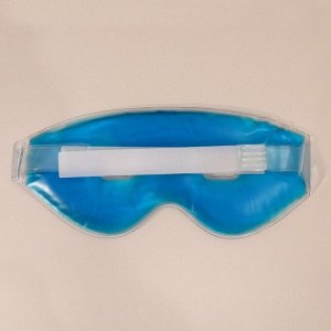 Маска для лица гидрогелевая, охлаждающая/согревающая, 23 * 10 * 0,5 см, цвет синий