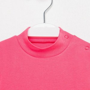 Джемпер (водолазка) для девочки Л2699, цвет розовый, рост 80 см (48)