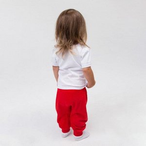 Штанишки детские, цвет красный, рост 62