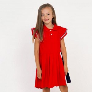 Платье для девочки, цвет красный, рост