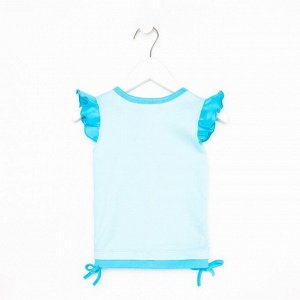 Блузка (футболка) для девочки А. 26-1318, цвет голубой, рост 92
