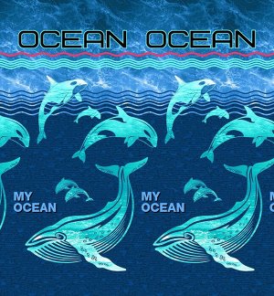 Полотенце вафельное супербаня " Мой океан"