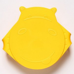 Детская тарелка Hello, Hippo! с крышкой, цвет желтый