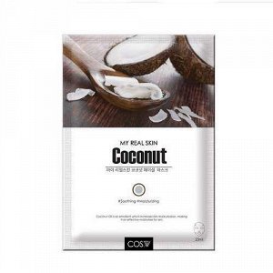 Cos W  Маска-салфетка с кокосом My Real Skin Coconut Facial Mask