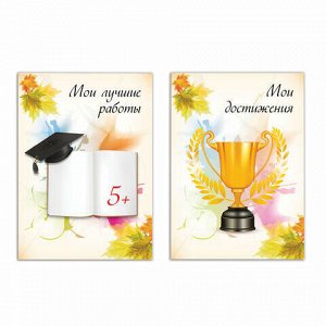 Листы-вкладыши для портфолио ШКОЛЬНИКА, 30 разделов, 32 листа, &quot;Моё портфолио&quot;, BRAUBERG, 127550