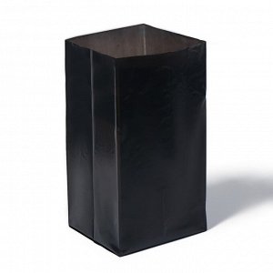 Пакет для рассады, 2 л, 10 x 25 см, полиэтилен толщиной 60 мкм, с перфорацией, чёрный, Greengo