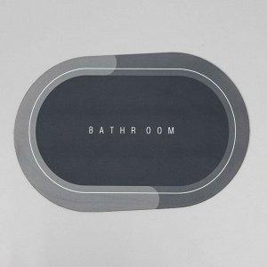 Коврик Доляна Bathroom, 38x58 см, цвет чёрный