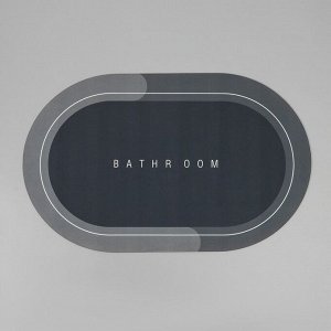 Коврик Доляна Bathroom, 48x78 см, цвет чёрный