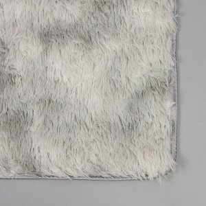 Коврик Доляна «Пушистик», 50x80 см, цвет серый