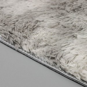 Коврик Доляна «Пушистик», 50x80 см, цвет серый