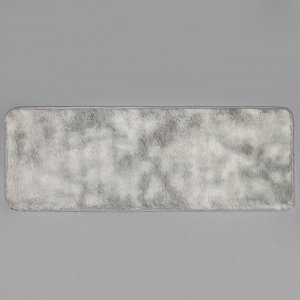 Коврик Доляна «Пушистик», 45x120 см, цвет серый