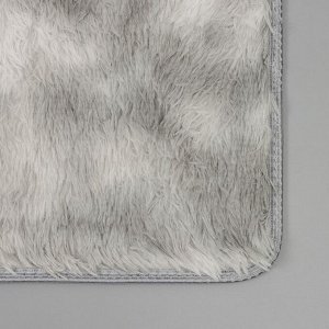 Коврик Доляна «Пушистик», 45x120 см, цвет серый