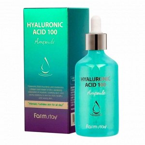 Увлажняющая сыворотка с гиалуроновой кислотой (100мл)  FARM STAY HYALURONIC ACID 100 AMPOULE (100ml)